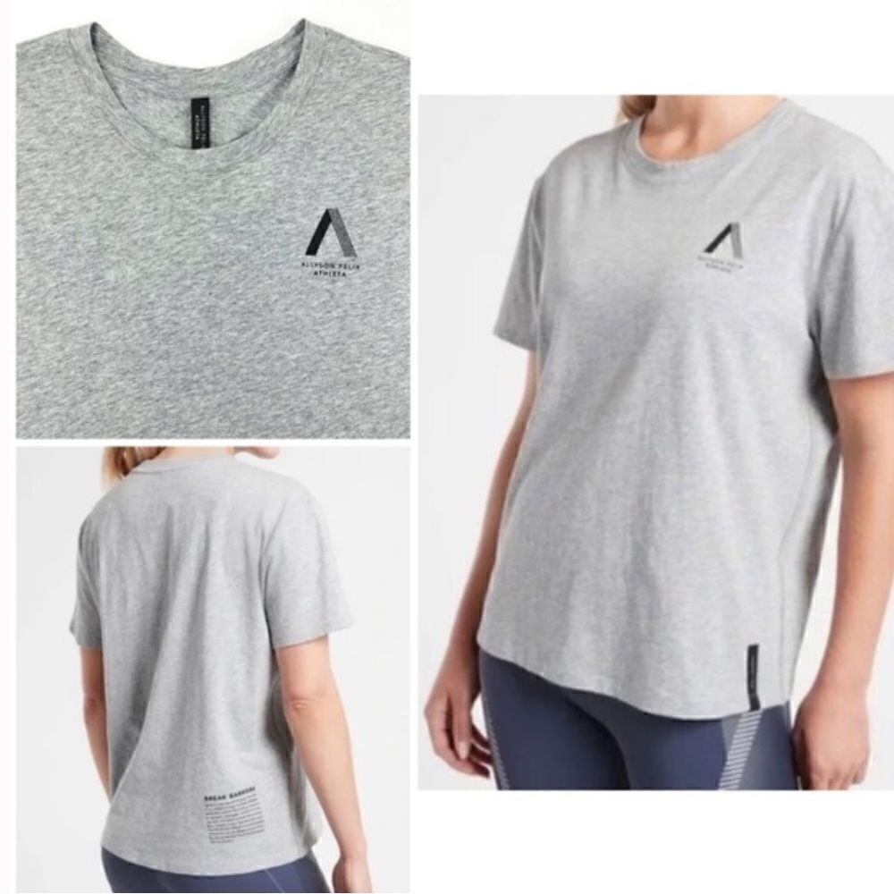 Athleta x Allyson Felix Womens Grey Legend Break Barriers T Shirt